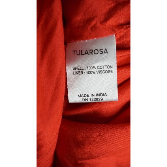 Tularosa Revolve Maida‎ Off the Shoulder Ruffle Sz Medium Mini Red Dress No Belt - Picture 7 of 7